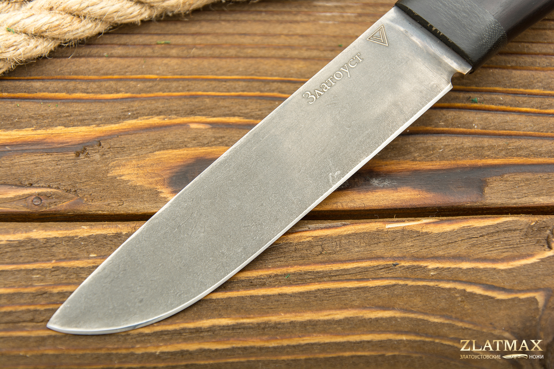 Нож BSU-010 (Литой нержавеющий тигельный булат, Граб, Текстолит)