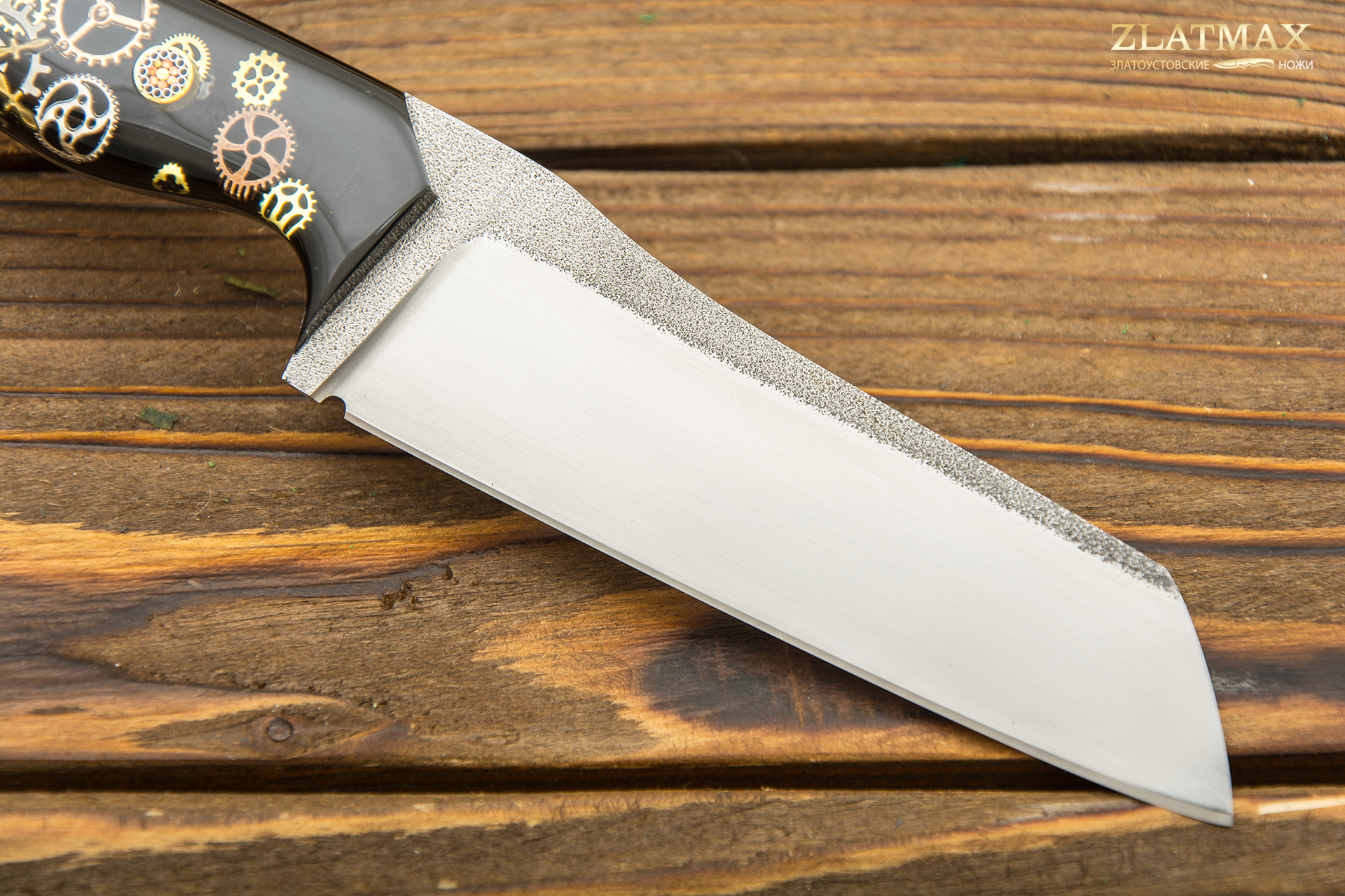 Нож Косатка (N690, Накладки композит, Сатинирование клинка)