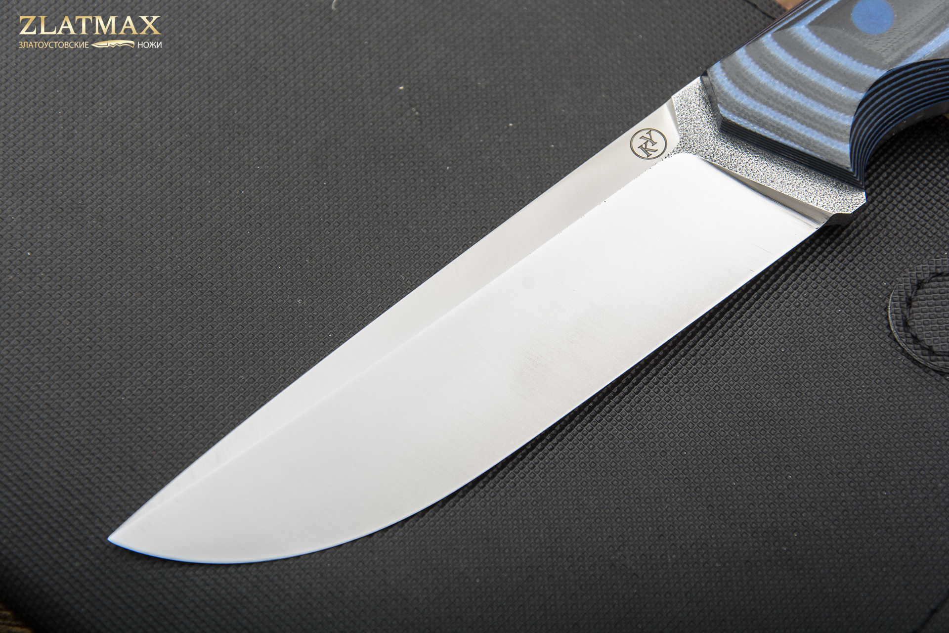 Нож Егерь (N690, Накладки G10 Васильковый)