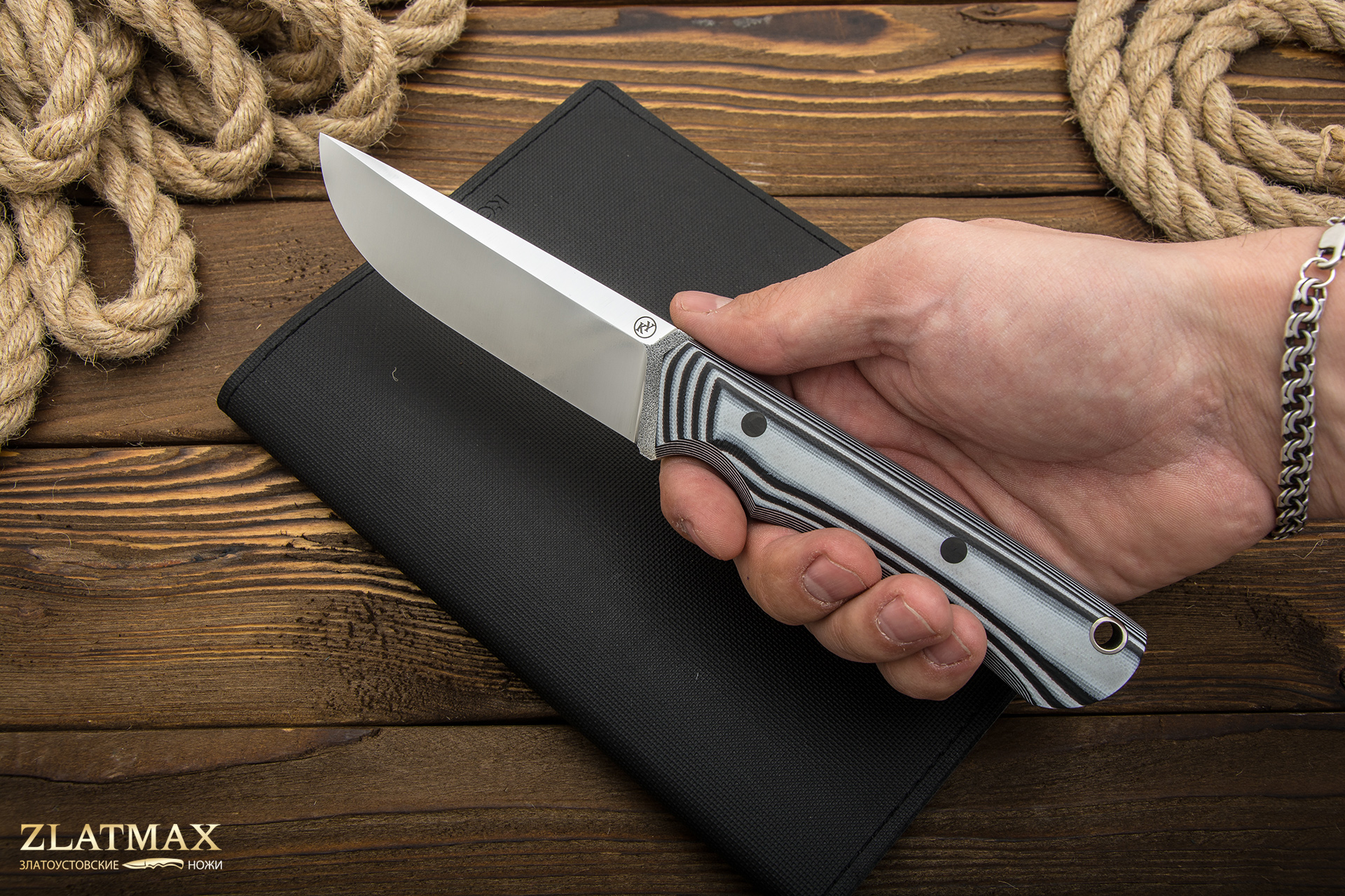 Нож Егерь (N690, Накладки G10 Белый)