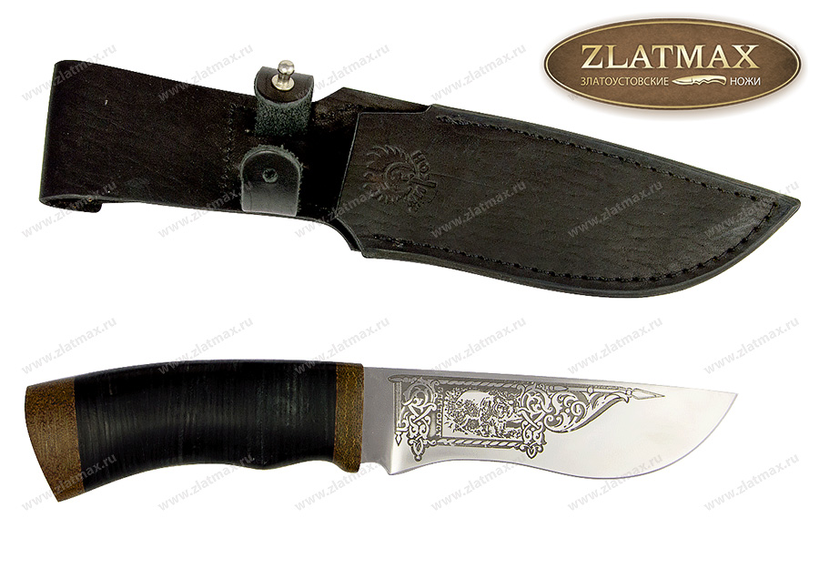 Нож Тунгус (95Х18, Наборная кожа, Текстолит)