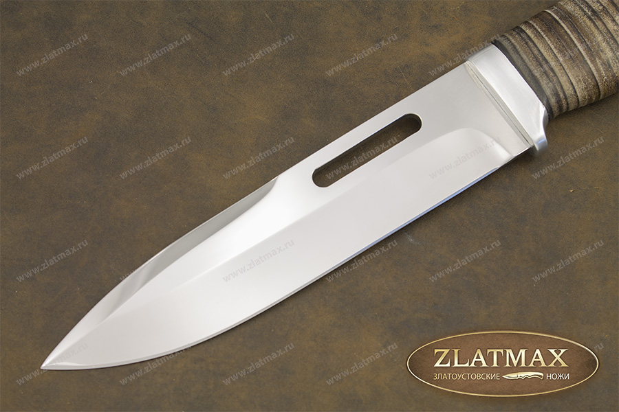 Нож Робинзон (95Х18, Наборная кожа, Алюминий)