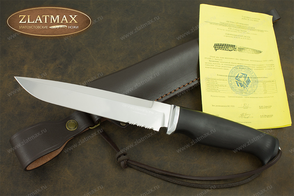 Нож Барракуда стандарт (95Х18, Граб, Алюминий)