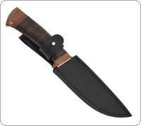 Нож Пикник (40Х10С2М (ЭИ-107), Наборная кожа, Текстолит)
