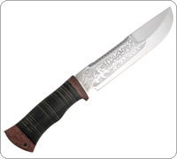 Нож Медвежий (40Х10С2М (ЭИ-107), Наборная кожа, Текстолит)