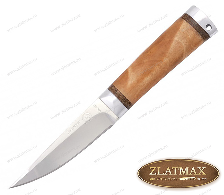 Нож Киалим (40Х10С2М, Берёзовый кап, Алюминий) фото-01