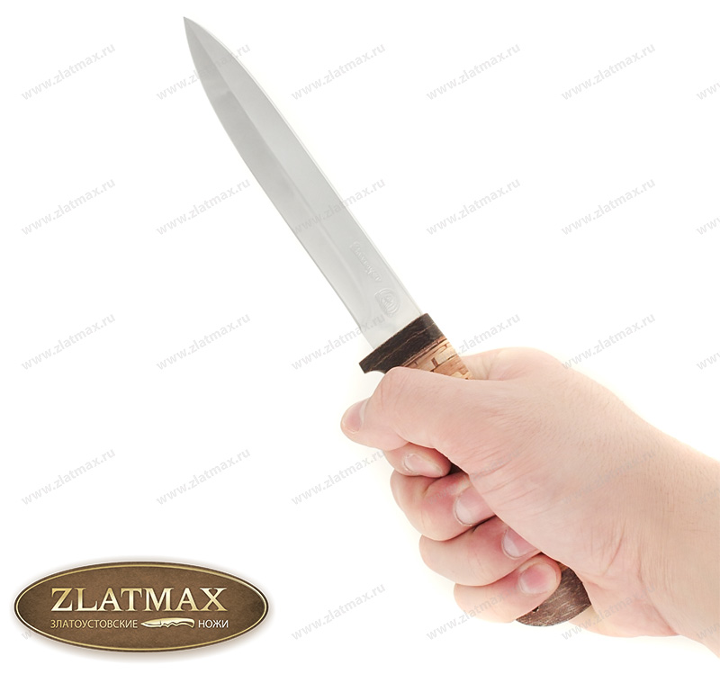 Нож Попутчик (40Х10С2М, Наборная береста, Текстолит)