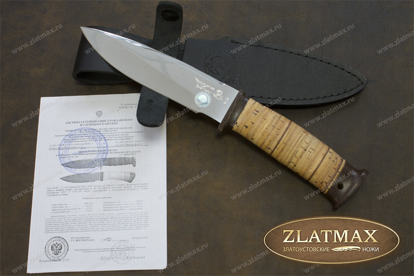 Нож FOX-1 (40Х10С2М, Наборная береста, Текстолит)