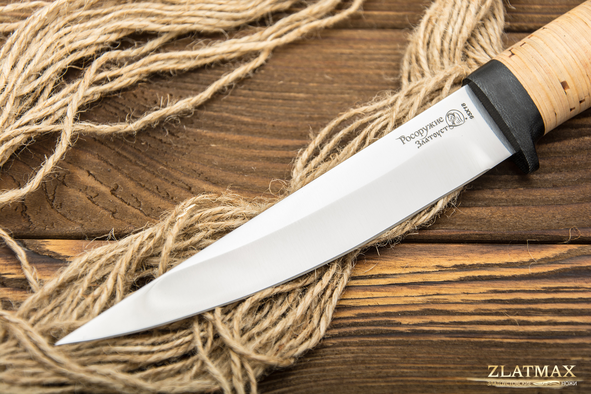 Нож Амиго (40Х10С2М, Наборная береста, Текстолит)