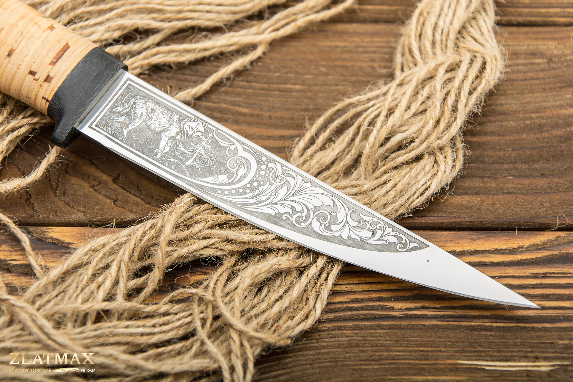 Нож Амиго (40Х10С2М, Наборная береста, Текстолит)