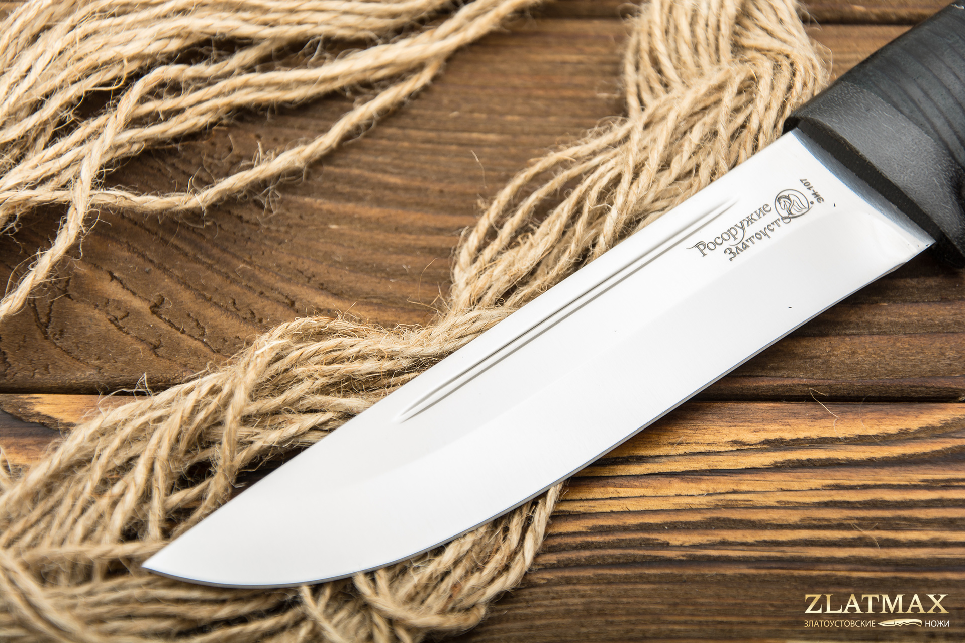 Нож Риф (40Х10С2М, Наборная кожа, Текстолит)