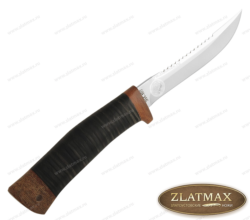 Нож Рыбак (40Х10С2М, Наборная кожа, Текстолит)
