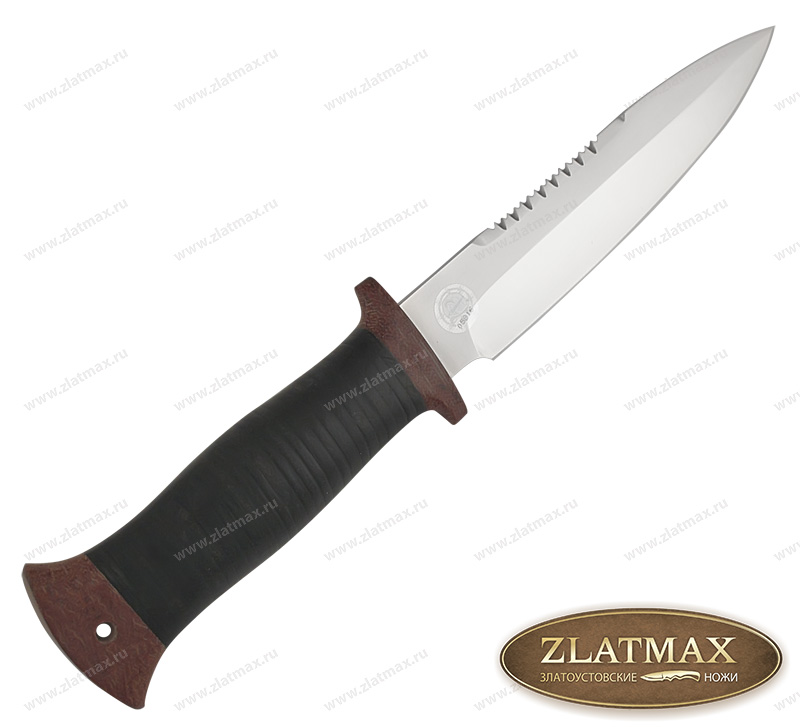 Нож Спас-6 (40Х10С2М, Наборная кожа, Текстолит)