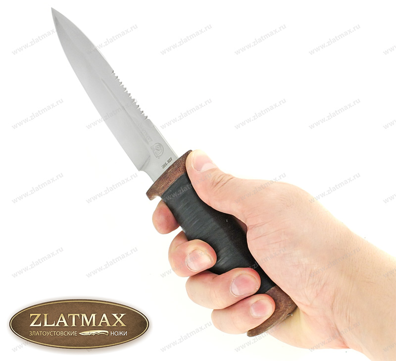 Нож Спас-6 (40Х10С2М, Наборная кожа, Текстолит)