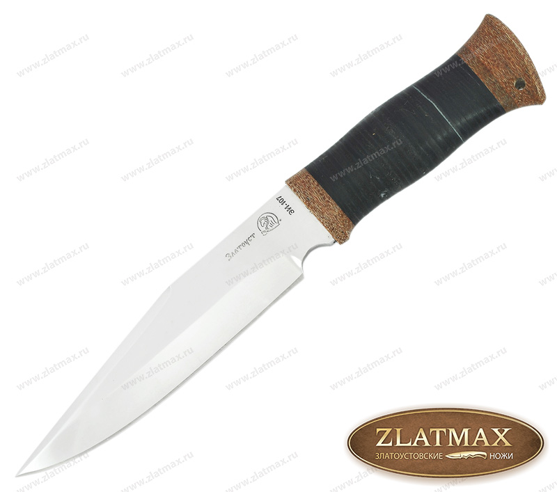 Нож Кайман 2 (40Х10С2М, Наборная кожа, Текстолит) фото-01