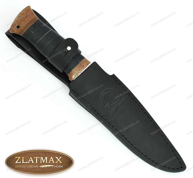 Нож Кайман 2 (40Х10С2М, Наборная кожа, Текстолит)