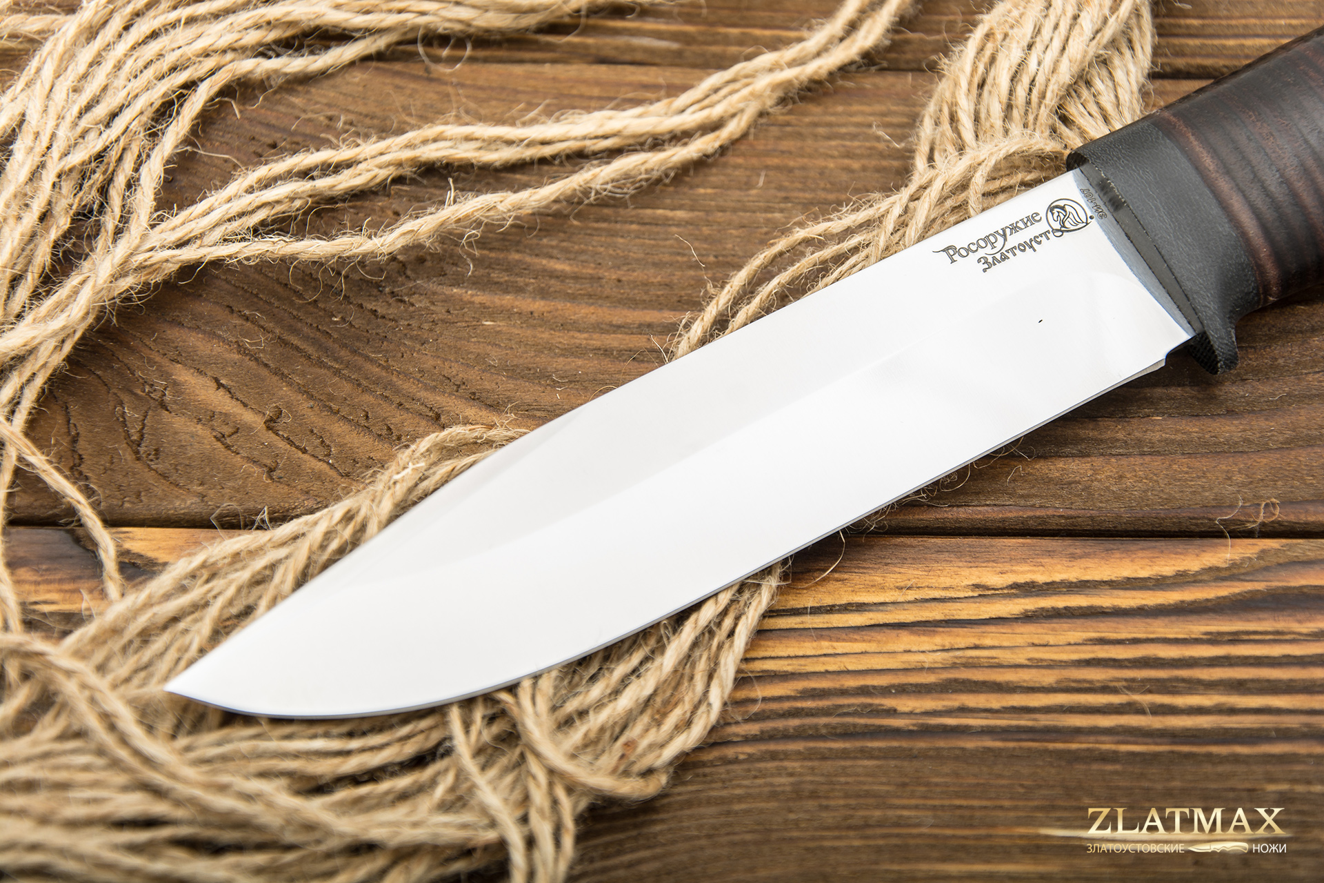 Нож Баджер-2 (40Х10С2М, Наборная кожа, Текстолит)