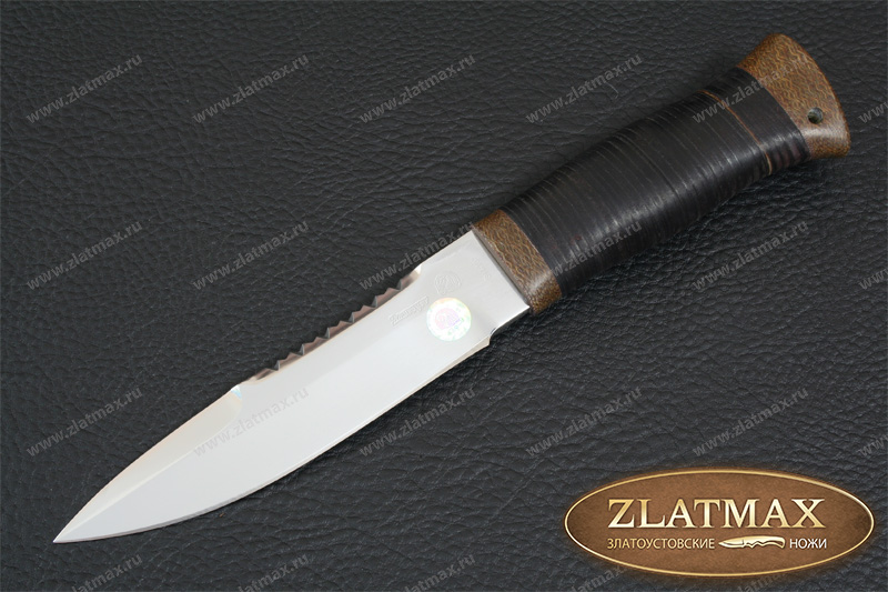 Нож Спас-2 (40Х10С2М, Наборная кожа, Текстолит)