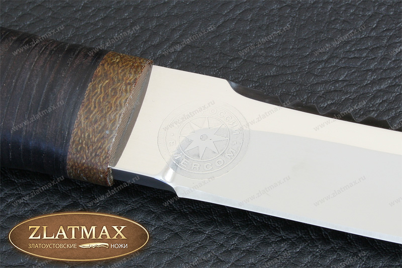 Нож Спас-2 (40Х10С2М, Наборная кожа, Текстолит)