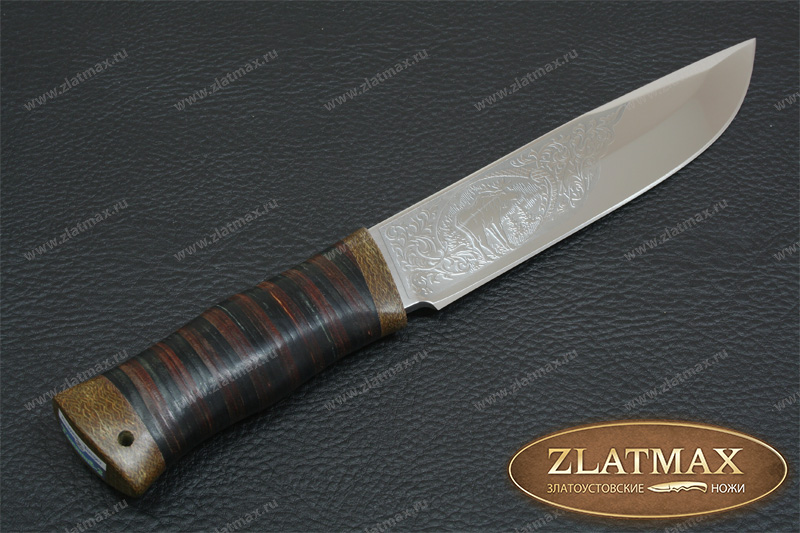 Нож Таежный-2 (40Х10С2М, Наборная кожа, Текстолит)