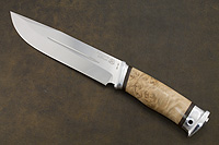Нож Таежный-2 (40Х10С2М (ЭИ-107), Берёзовый кап, Алюминий)