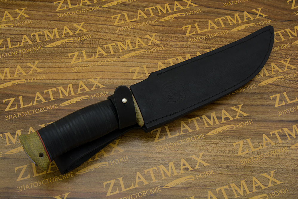 Нож Атаман (40Х10С2М, Наборная кожа, Текстолит)