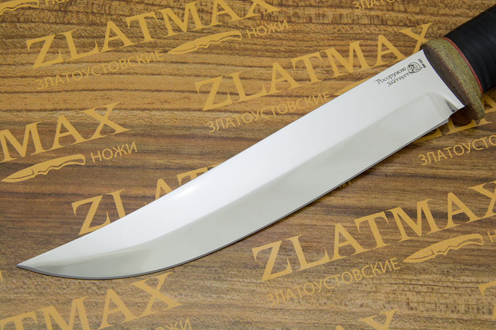 Нож Атаман (40Х10С2М, Наборная кожа, Текстолит)