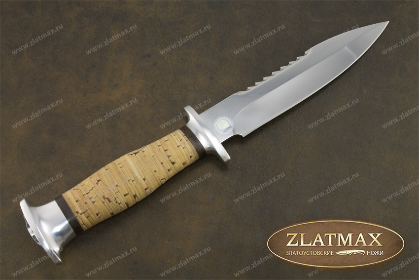 Нож Спас-6 (40Х10С2М, Наборная береста, Алюминий)