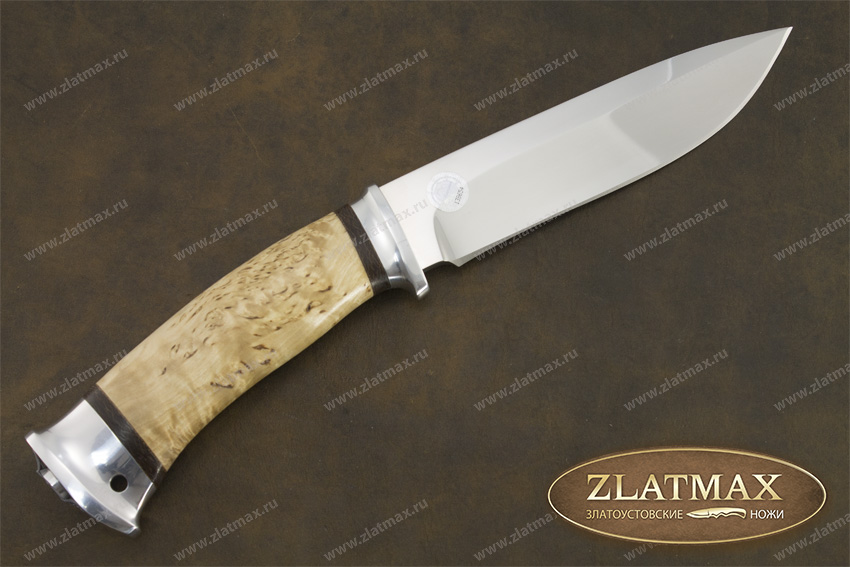 Нож Артыбаш (40Х10С2М, Карельская берёза, Алюминий)