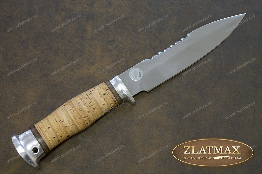 Нож Спас-4 (40Х10С2М, Наборная береста, Алюминий)