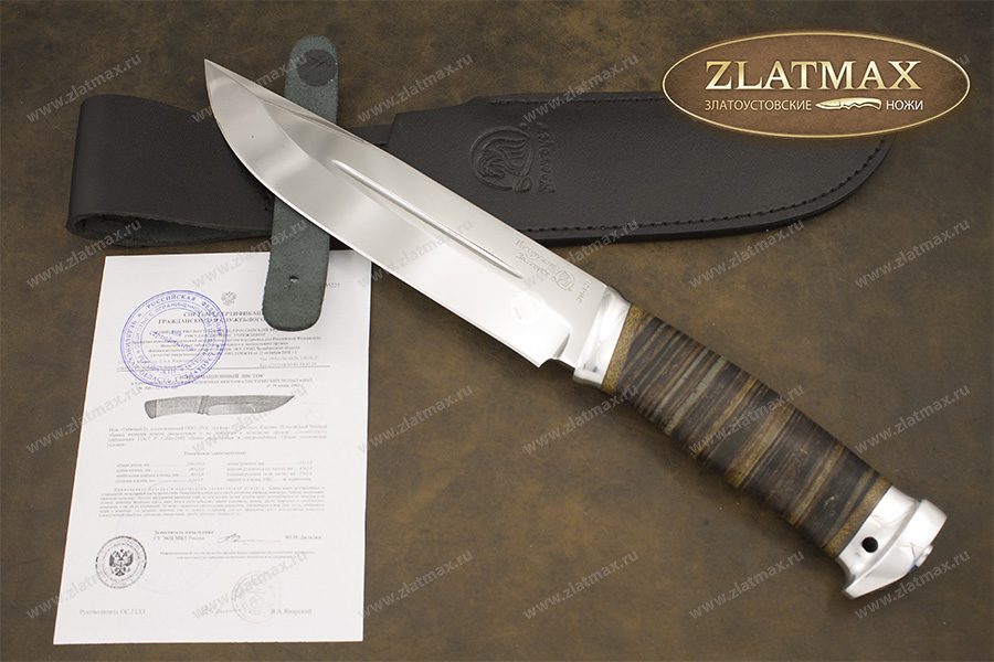 Нож Таежный-2 (40Х10С2М, Наборная кожа, Алюминий)