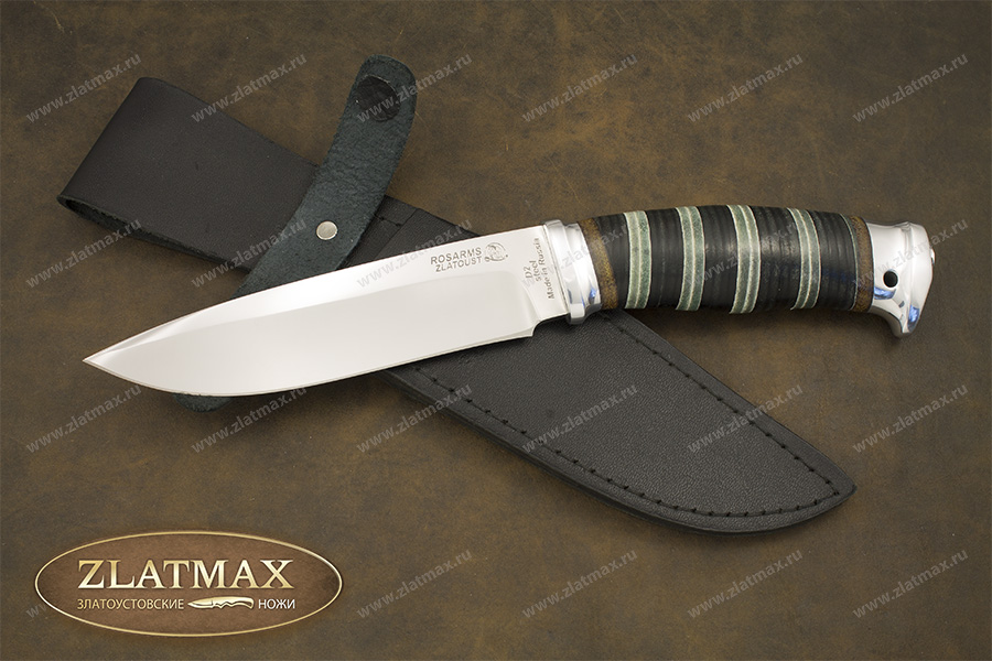 Нож Артыбаш EX (40Х10С2М, Наборная кожа, Алюминий)