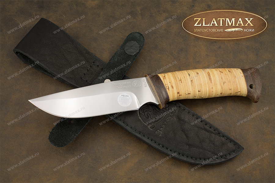 Нож Сталкер-2 (95Х18, Наборная береста, Текстолит)