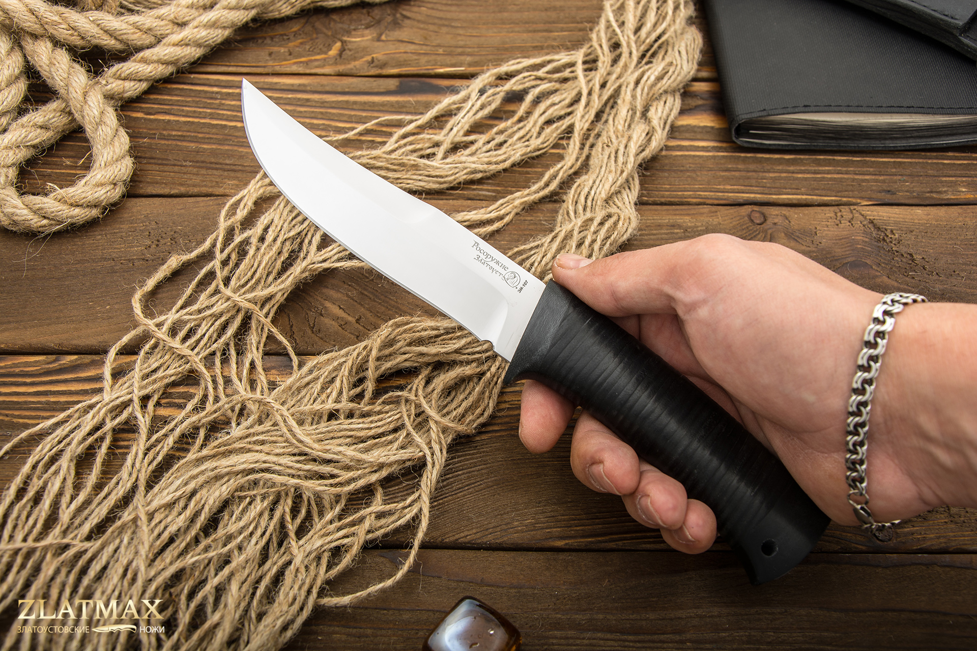 Нож Марал (40Х10С2М, Наборная кожа, Текстолит)