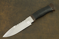 Нож Спас-1 МЧС (40Х10С2М (ЭИ-107), Наборная кожа, Текстолит)