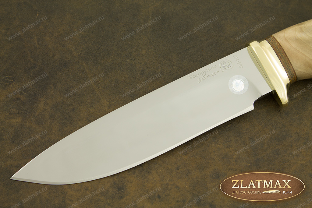 Нож Артыбаш (40Х10С2М, Берёзовый кап, Латунь)