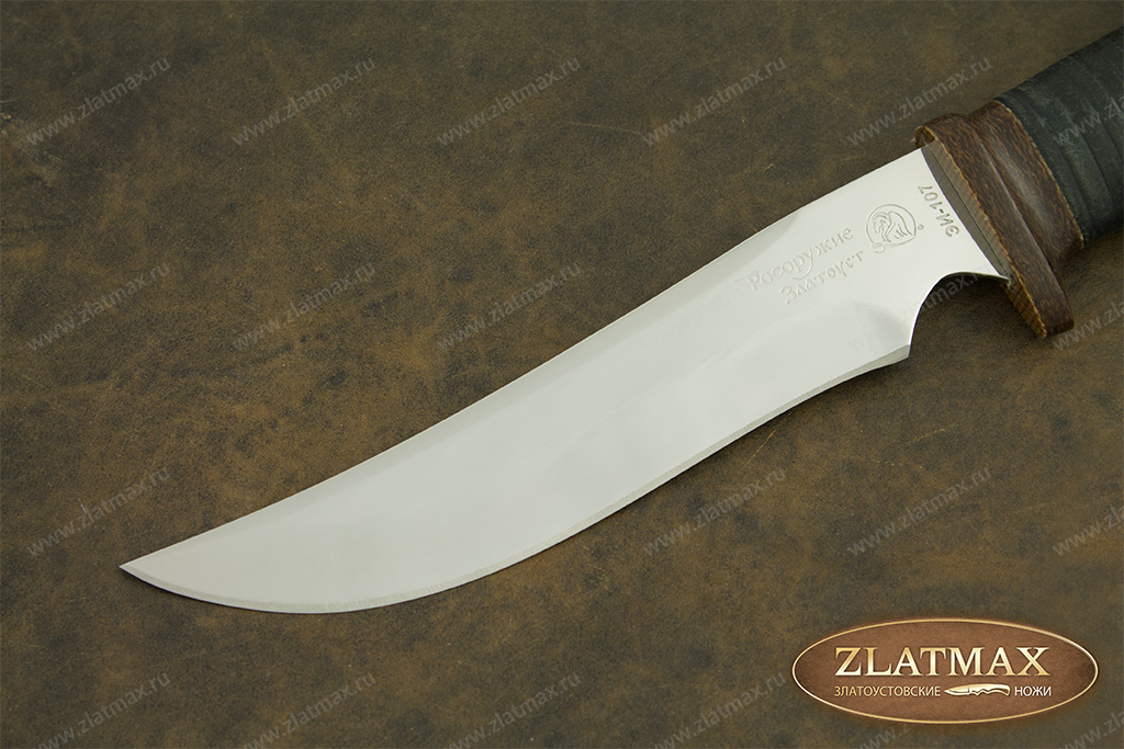 Нож Вепрь-2 (40Х10С2М, Наборная кожа, Текстолит)