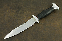 Нож Спас-6 (40Х10С2М (ЭИ-107), Наборная кожа, Алюминий)