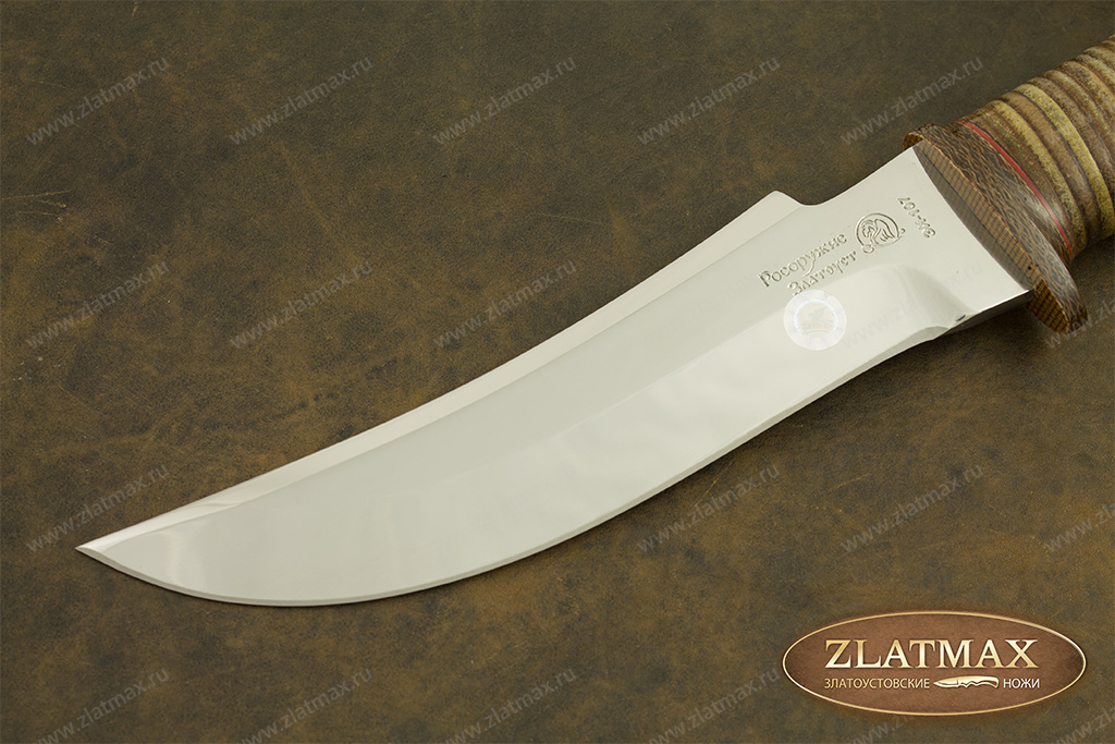Нож Русский-3 (40Х10С2М, Наборная кожа, Текстолит)