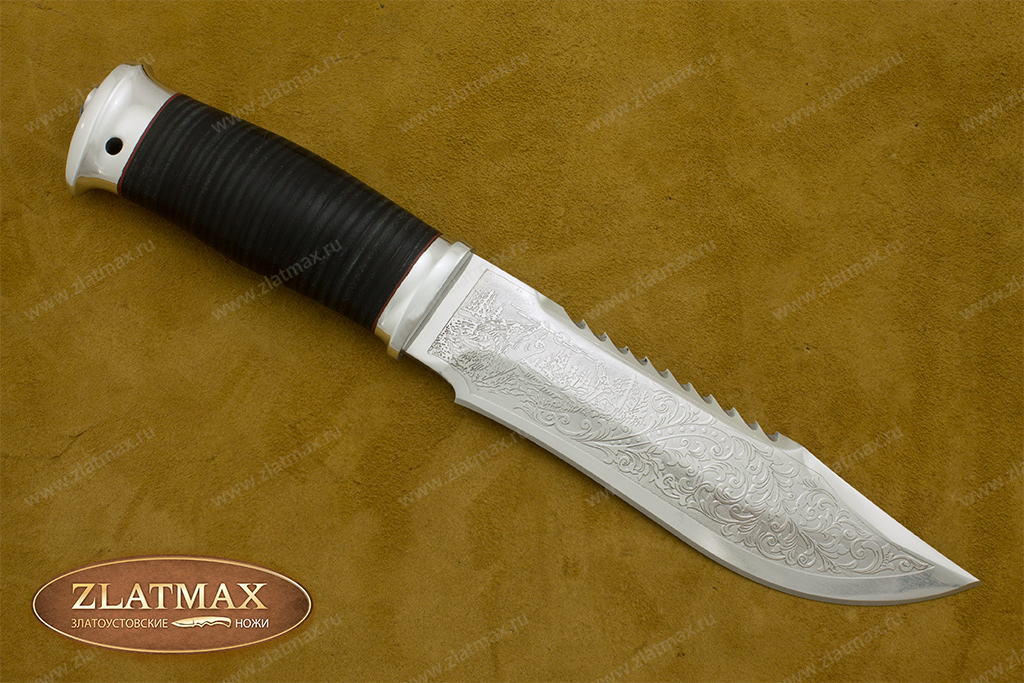 Нож Тайга (40Х10С2М, Наборная кожа, Алюминий)