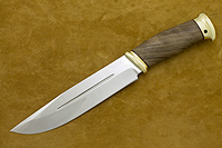Нож Таежный-2 (40Х10С2М (ЭИ-107), Орех, Латунь)