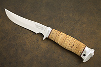 Нож Вепрь-2 (40Х10С2М (ЭИ-107), Наборная береста, Алюминий)