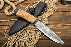 Нож Артыбаш (95Х18, Наборная береста, Текстолит)