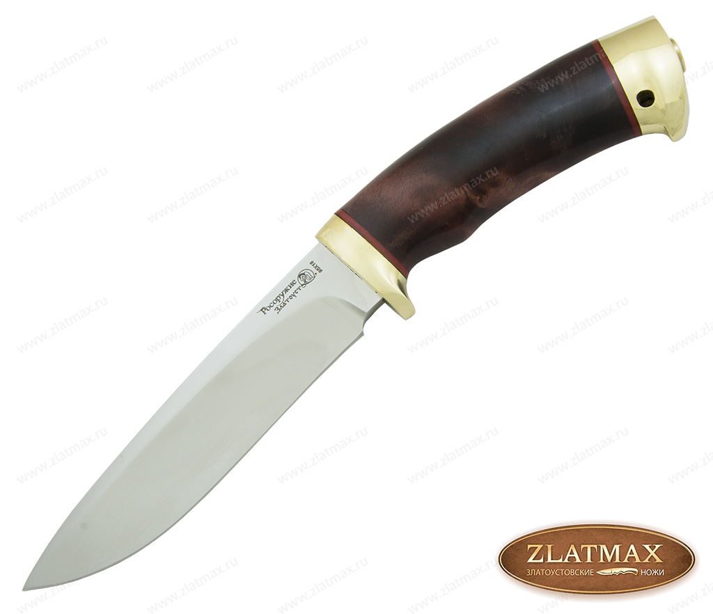 Нож Артыбаш (95Х18, Стабилизированный кап, Латунь) в Набережных Челнах фото-01