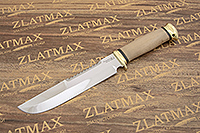 Нож Медвежий (40Х10С2М (ЭИ-107), Берёзовый кап, Латунь)