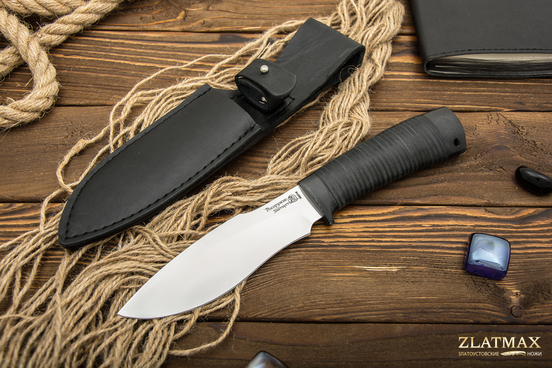 Нож Каюр (40Х10С2М, Наборная кожа, Текстолит)