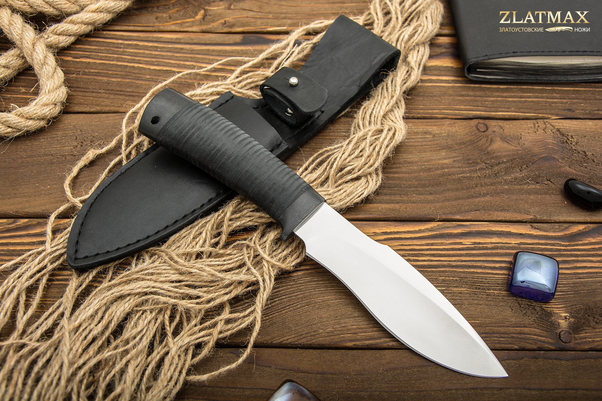 Нож Каюр (40Х10С2М, Наборная кожа, Текстолит)