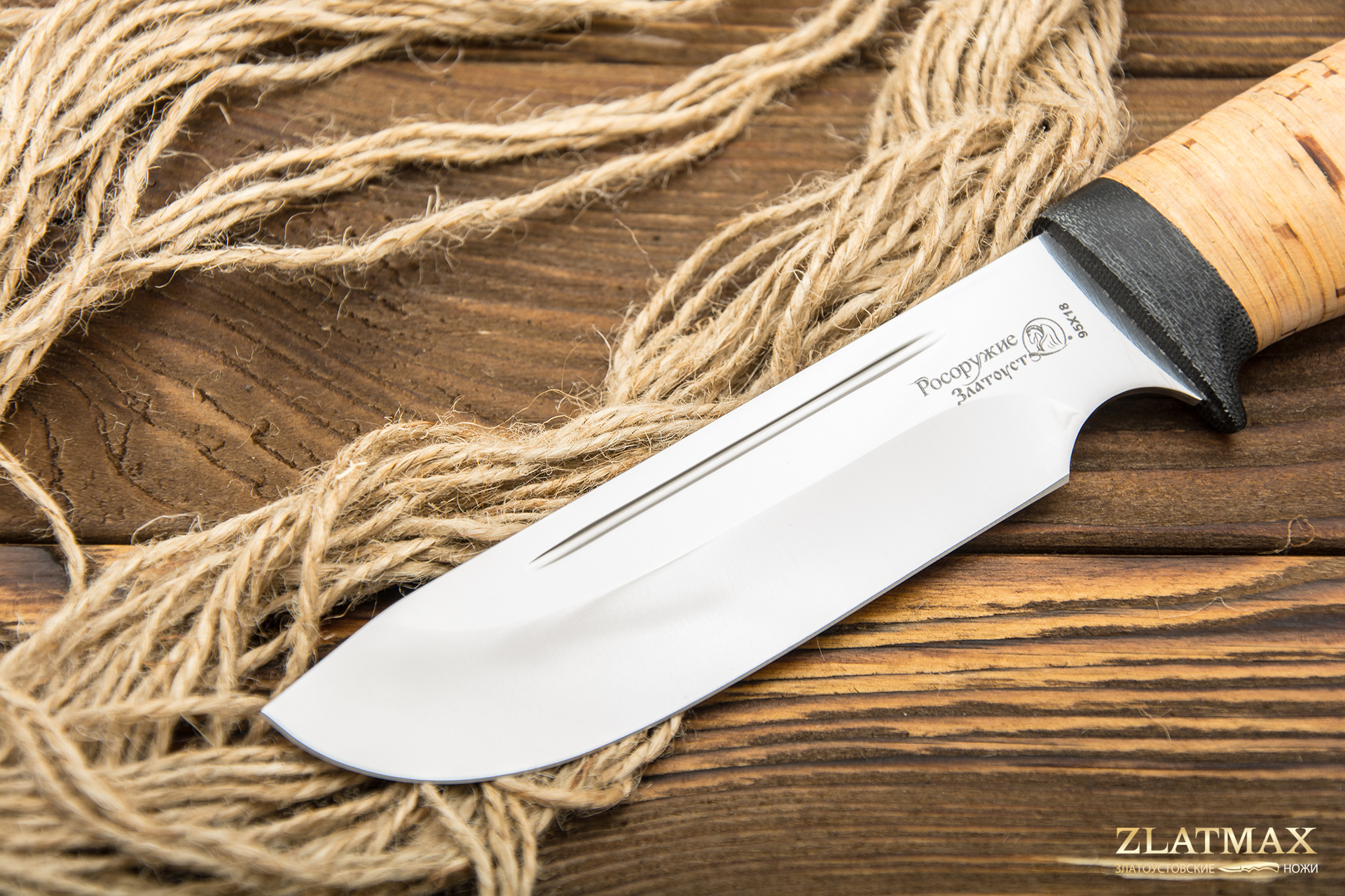 Нож Медвежий 3 (40Х10С2М, Наборная береста, Текстолит)