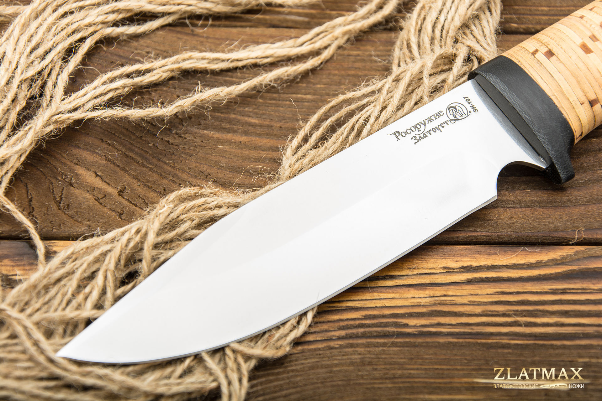 Нож Баджер (40Х10С2М, Наборная береста, Текстолит)