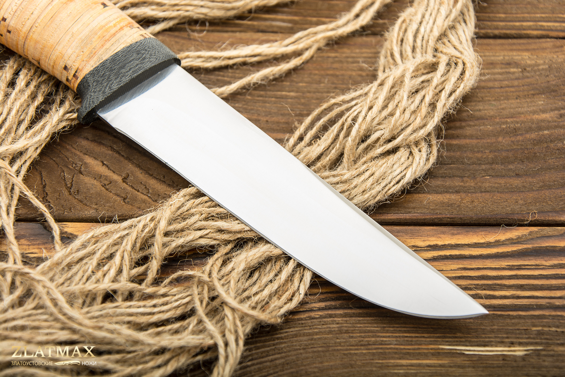 Нож Пикник (40Х10С2М, Наборная береста, Текстолит)